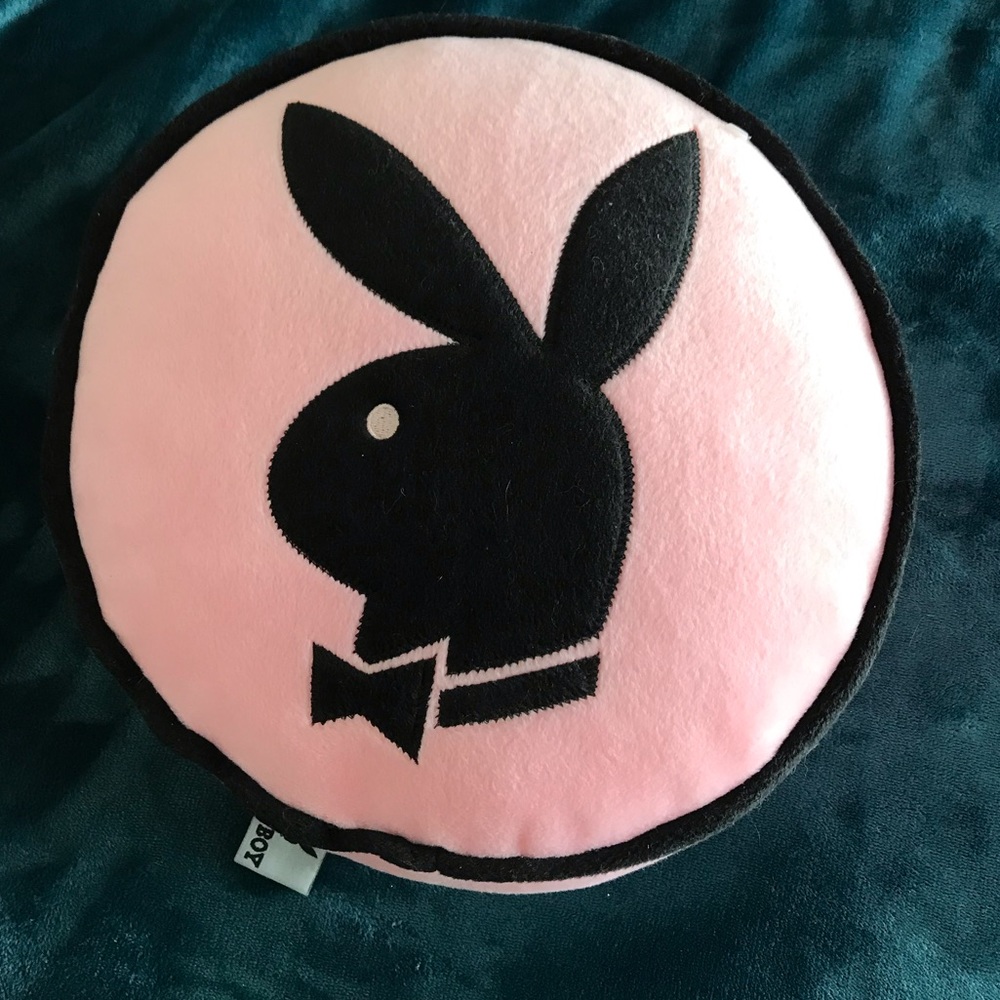 Playboy bunny pink circular pillow